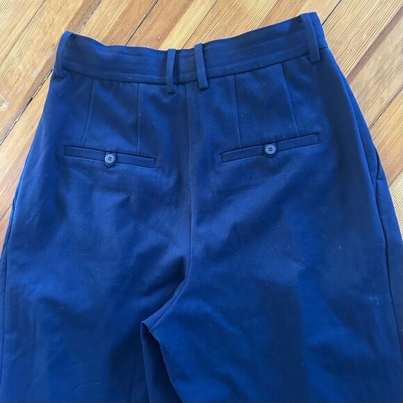 STAUD Luisa Straight Leg Trouser Pants in Navy Blue Size 4 - Picture 6 of 8